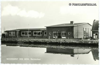ansichtkaart: Nederhorst den Berg, Warinschool