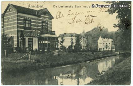 Amersfoort, De Luntersche Beek met Villa's ansichtkaart: Amersfoort, De Luntersche Beek met Villa's