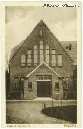 ansichtkaart: Dokkum, Geref. Oosterkerk