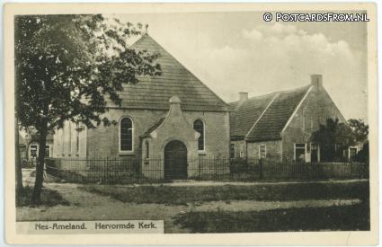 ansichtkaart: Nes Ameland, Hervormde Kerk