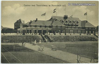 ansichtkaart: Noordwijk aan Zee, Casino met Tennisbaan