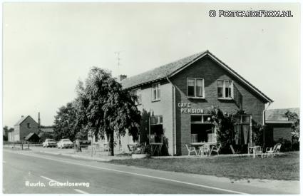 ansichtkaart: Ruurlo, Groenloseweg. Cafe Pension
