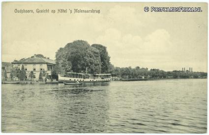 ansichtkaart: Oudshoorn, Gezicht op Hotel 's Molenaarsbrug