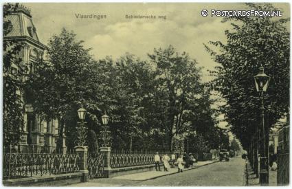 ansichtkaart: Vlaardingen, Schiedamsche weg