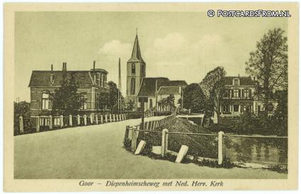 ansichtkaart: Goor, Diepenheimscheweg met Ned. Herv. Kerk