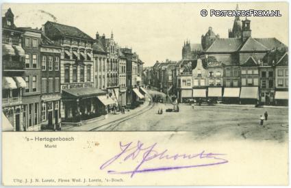 ansichtkaart: 's-Hertogenbosch, Markt