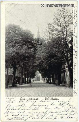 ansichtkaart: Schiedam, Oranjestraat