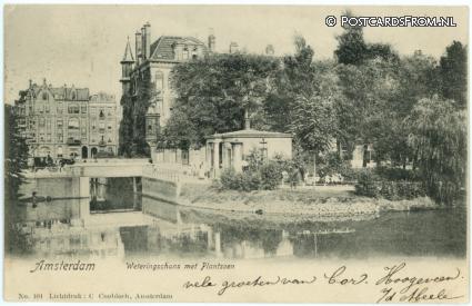 ansichtkaart: Amsterdam, Weteringschans met Plantsoen