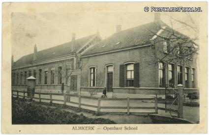 ansichtkaart: Almkerk, Openbare School