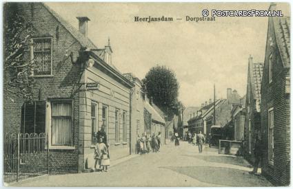 ansichtkaart: Heerjansdam, Dorpstraat
