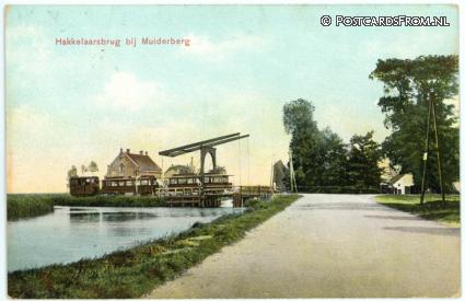 ansichtkaart: Muiderberg, Hakkelaarsbrug