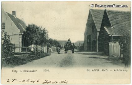 ansichtkaart: Sint-Annaland, Achterweg