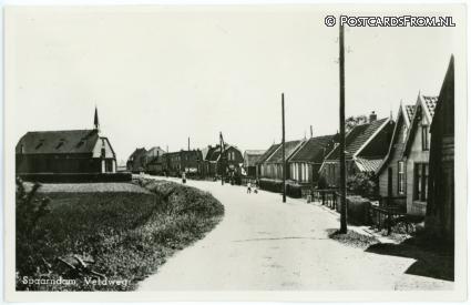 ansichtkaart: Spaarndam, Veldweg