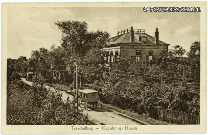ansichtkaart: Terschelling Hoorn, Gezicht op Hoorn. Pastorie