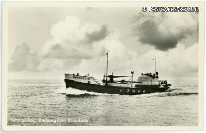 ansichtkaart: Terschelling, Reddingsboot Brandaris