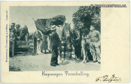 ansichtkaart: Terschelling, Kapwagen