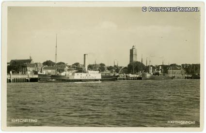 ansichtkaart: Terschelling West, Havengezicht