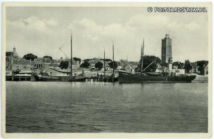 ansichtkaart: Terschelling West, Havengezicht