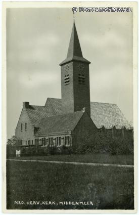 ansichtkaart: Middenmeer, Ned. Herv. Kerk