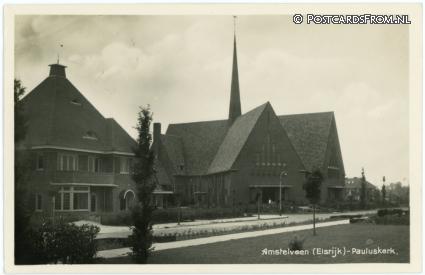 ansichtkaart: Amstelveen, Elsrijk. Pauluskerk