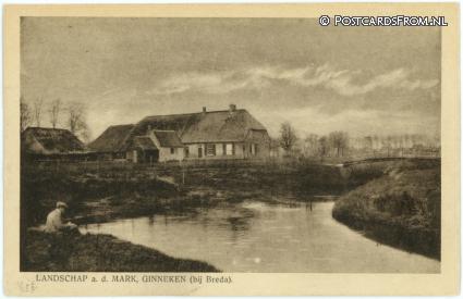 ansichtkaart: Ginneken, Landschap a.d. Mark