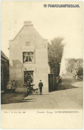 ansichtkaart: Schermerhorn, Zwarte Brug