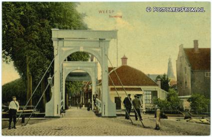 Weesp, Sluisbrug ansichtkaart: Weesp, Sluisbrug