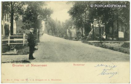 ansichtkaart: Nieuwveen, Dorpstraat