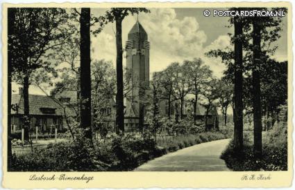 ansichtkaart: Princenhage, Liesbosch. R.K. Kerk
