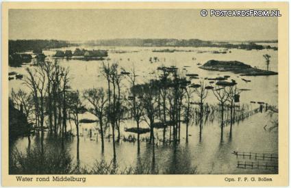 ansichtkaart: Middelburg, Water rond Middelburg