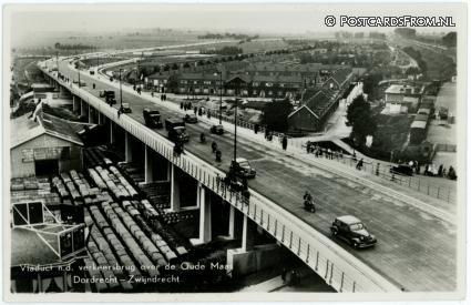 ansichtkaart: Zwijndrecht, Viaduct n.d. verkeersbrug over Oude Maas Dordrecht-Zwijndrecht