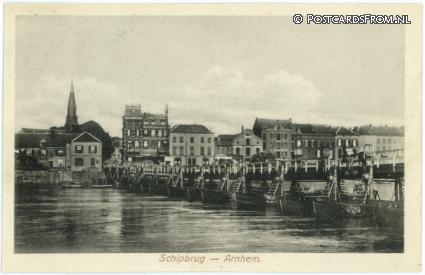 ansichtkaart: Arnhem, Schipbrug