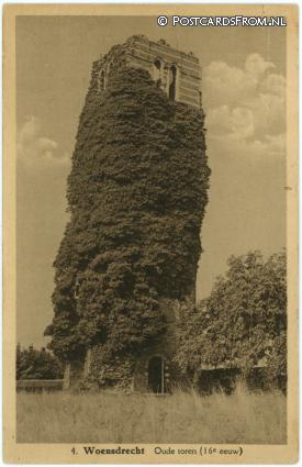 ansichtkaart: Woensdrecht, Oude toren 16e eeuw