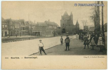 ansichtkaart: Haarlem, Heerensingel. Lijnbaan de Hoop. Ph. Hoffmann