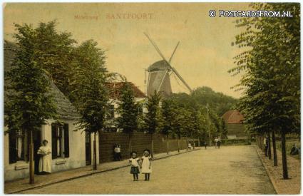 ansichtkaart: Santpoort, Molenweg