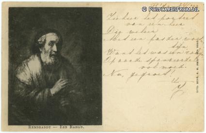 ansichtkaart: --, Rembrandt - Een Rabijn