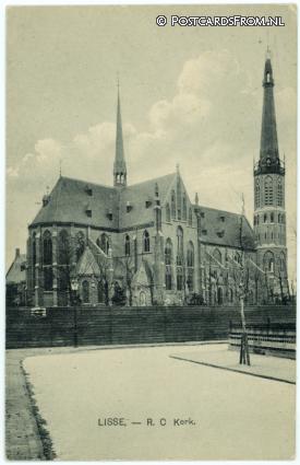 ansichtkaart: Lisse, R.C. Kerk