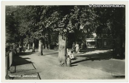 ansichtkaart: Nunspeet, Stationslaan