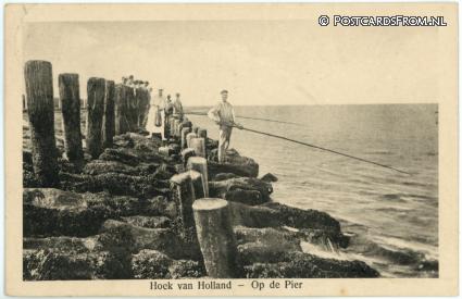 ansichtkaart: Hoek van Holland, Op den Pier