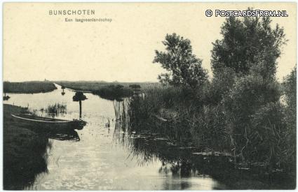Bunschoten-Spakenburg, Bunschoten. Een laagveenlandschap ansichtkaart: Bunschoten-Spakenburg, Bunschoten. Een laagveenlandschap