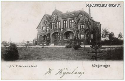 ansichtkaart: Wageningen, Rijk's Tuinbouwschool