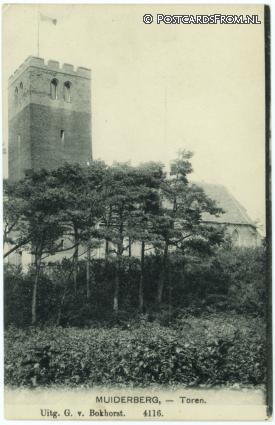 ansichtkaart: Muiderberg, Toren