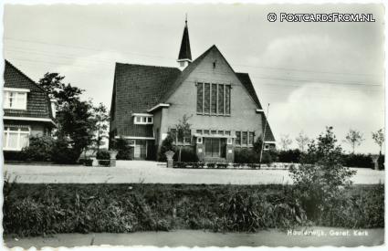 ansichtkaart: Haulerwijk, Geref. Kerk