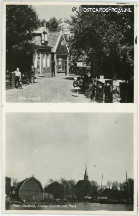ansichtkaart: West-Graftdijk, Kleine Gracht met Werf