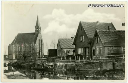 ansichtkaart: West-Graftdijk, N.H. Kerk