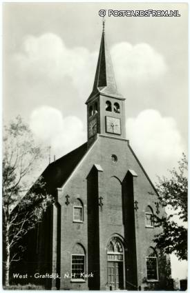 ansichtkaart: West-Graftdijk, Kerk