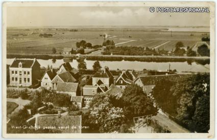 ansichtkaart: West-Graftdijk, Gezien vanaf de toren
