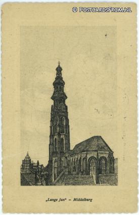 ansichtkaart: Middelburg, Lange Jan