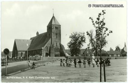 ansichtkaart: Alphen GL, R.K. Kerk