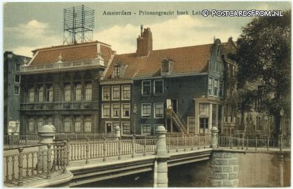 ansichtkaart: Amsterdam, Prinsengracht hoek Leidschegracht